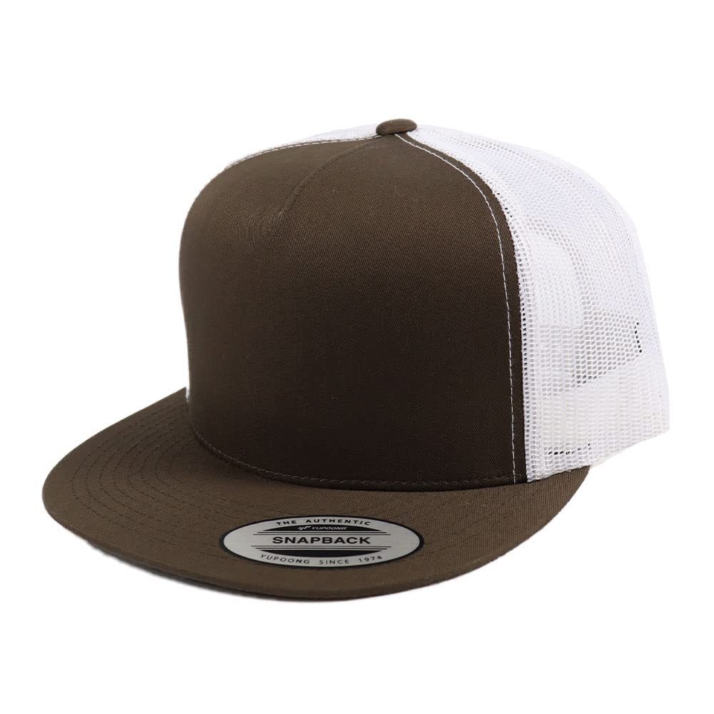 

FLEXFIT Flexfit Mesh Cap for Men and YUPOONG YP CLASSICS TRUCKER MESH Brown and White Women, CAP, [Used]