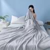 Cool Silk Summer Quilt: Air Conditioning-Ready, Ice Silk, Machine Washable, Solid Color Throw Blanket