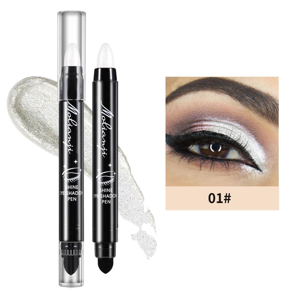 MLJ Dual-Ended Shimmer Eyeshadow Stick: Long-lasting, Waterproof, Brightening Highlight & Under-eye Pencil