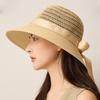 Summer Straw Sun Hat Women's Bow Outdoor Seaside Vacation Sunscreen Hat
