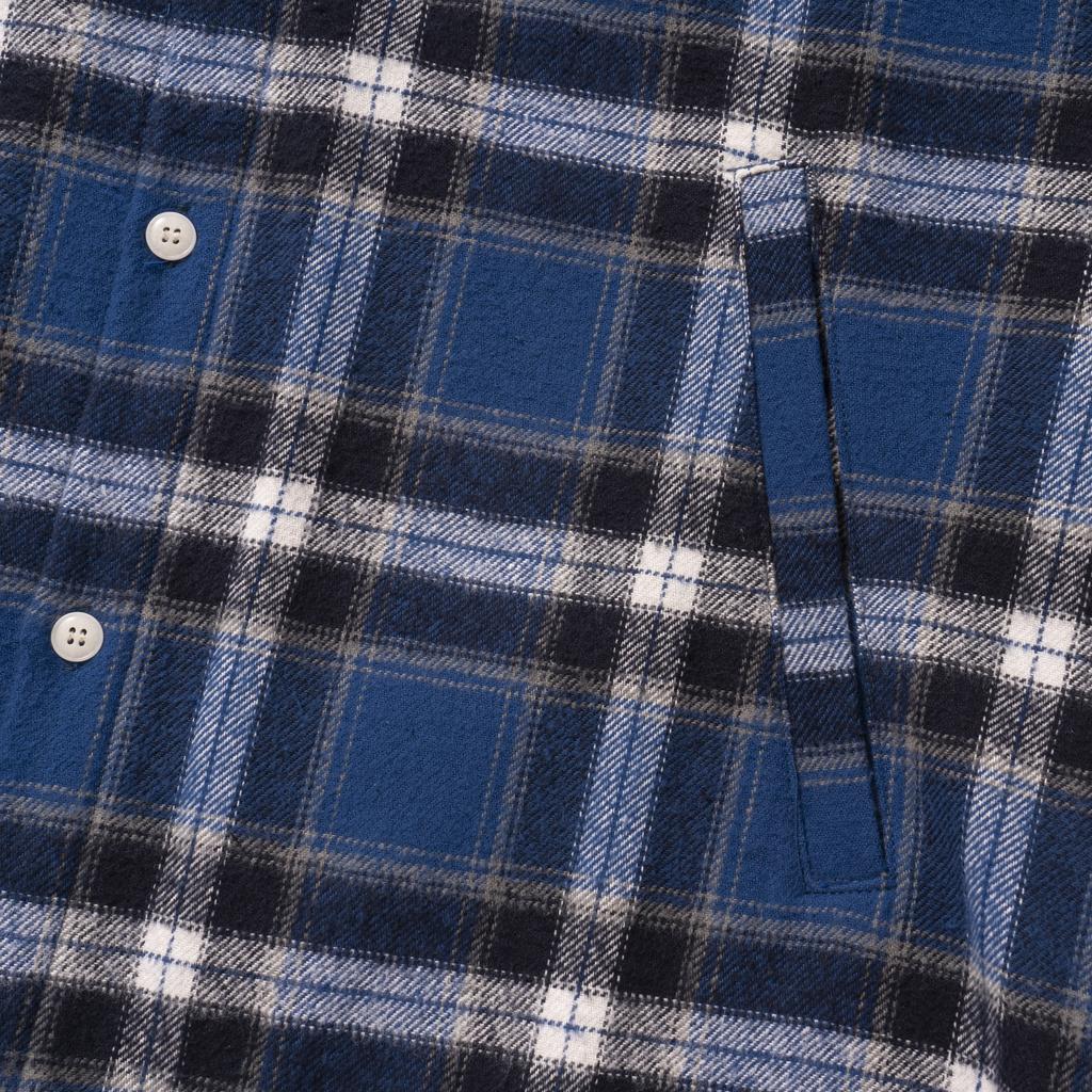 AUSSERGEWÖHNLICHes Tartan Karo Hood Shacket Blau