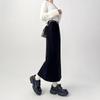 Women Split Suit Midi Skirts Summer Slim High Waist A Line Skirt Female Elegant Casual Office Lady Korean Vintage Black