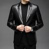Jachete din piele pentru bărbați de primăvară Jachete din piele pentru bărbați de primăvară și toamnă pentru bărbați de afaceri ocazional Costume simple pentru bărbați