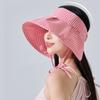 Foldable Sun Protection Hats Plaid Print Wide Brim Sunhat Fashion Summer Fisherman Cap  Fishing