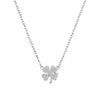 Elegant Women's Four-Leaf Clover Necklace with Sparkling Diamond Pendant – Unique, Versatile Clavicle Chain Jewelry