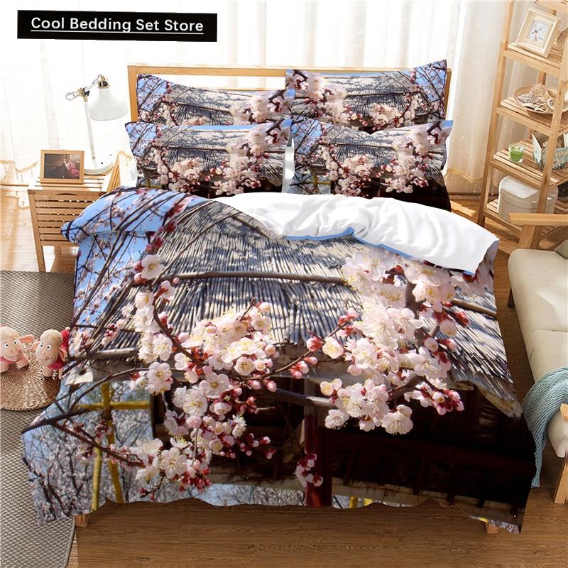 Elegant Flowers Bedding Set Duvet Cover Set 3d Bedding Digital Printing Queen Size Polyester Bedding Set Fashion Design Colorful