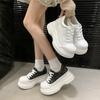 Thick-soled Inner Height Increase Fashionable Big-headed White Shoes Women's Spring New Muffin Sports and Leisure Shoes
