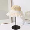 Breathable Vacation Beach Cap Lightweight Woven Sun Cap Wide Brimmed Straw Hat  Spring / Summer