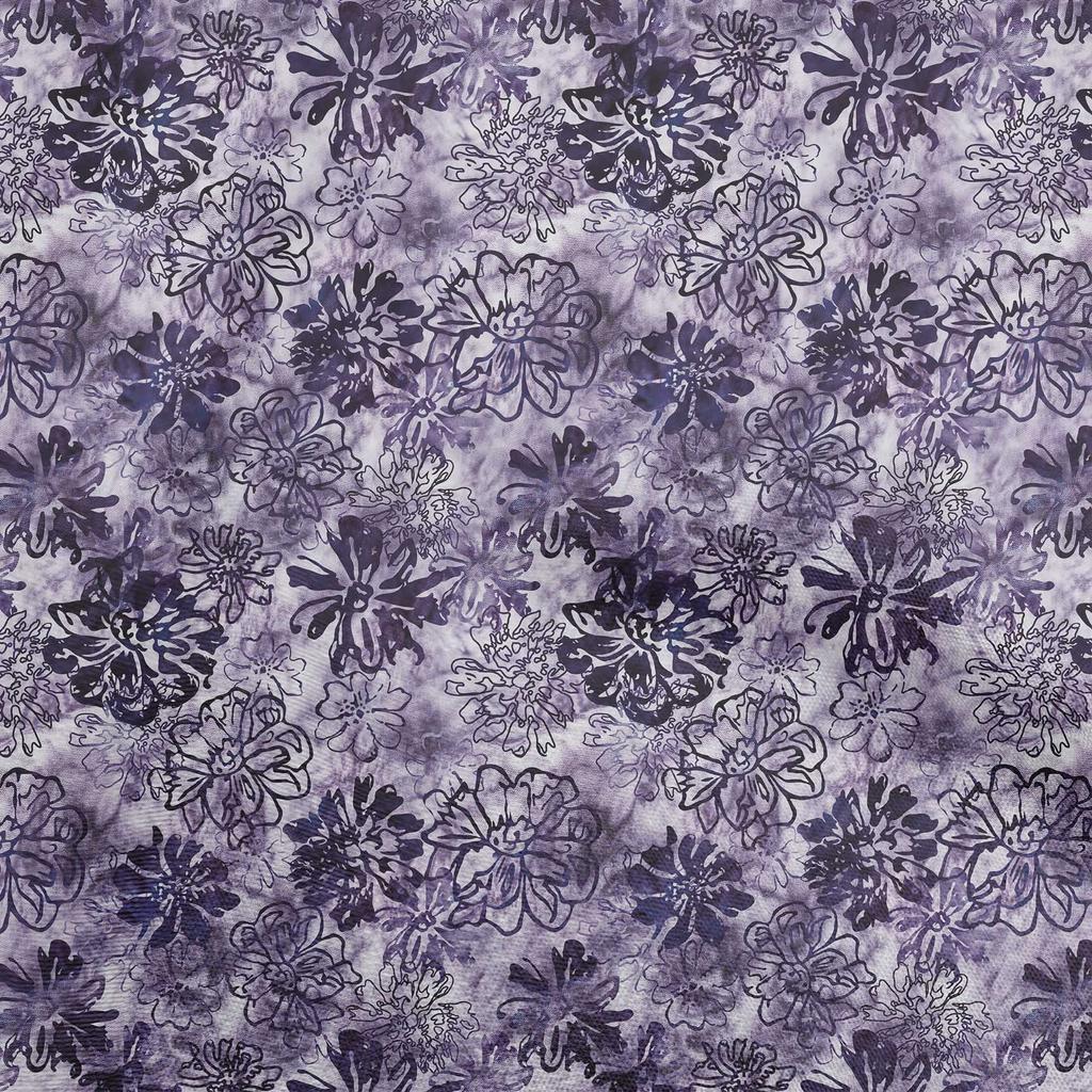 oneOone Cotton Flex Gray Fabric Abstract Floral Fabric For Sewing Printed Craft Fabric By The Yard 40 Inch