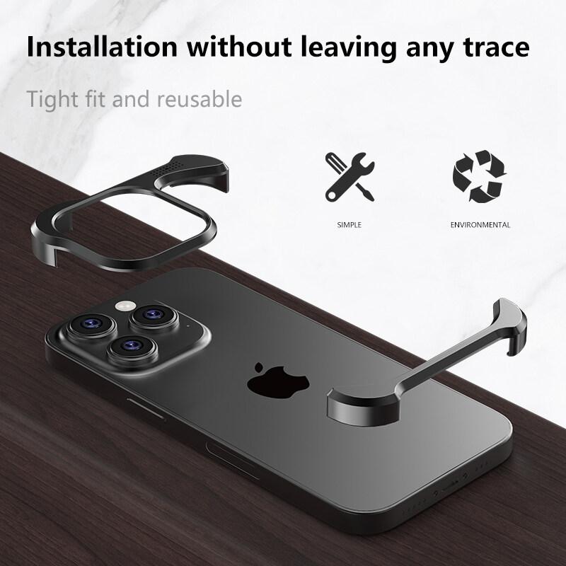 Luxury Irregular Aluminum Alloy Shockproof Phone Case for Apple iPhone 17 Pro Max/17 Air/ 16 Plus/ 15 Pro - Reinforced Bumper with Aromatherapy Design