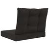 Outdoor Sofa Cushions 2 pcs Black Polyester
