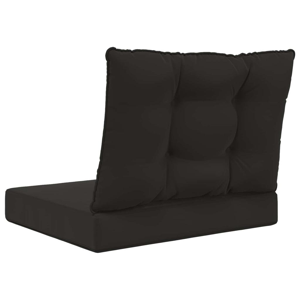 Outdoor Sofa Cushions 2 pcs Black Polyester