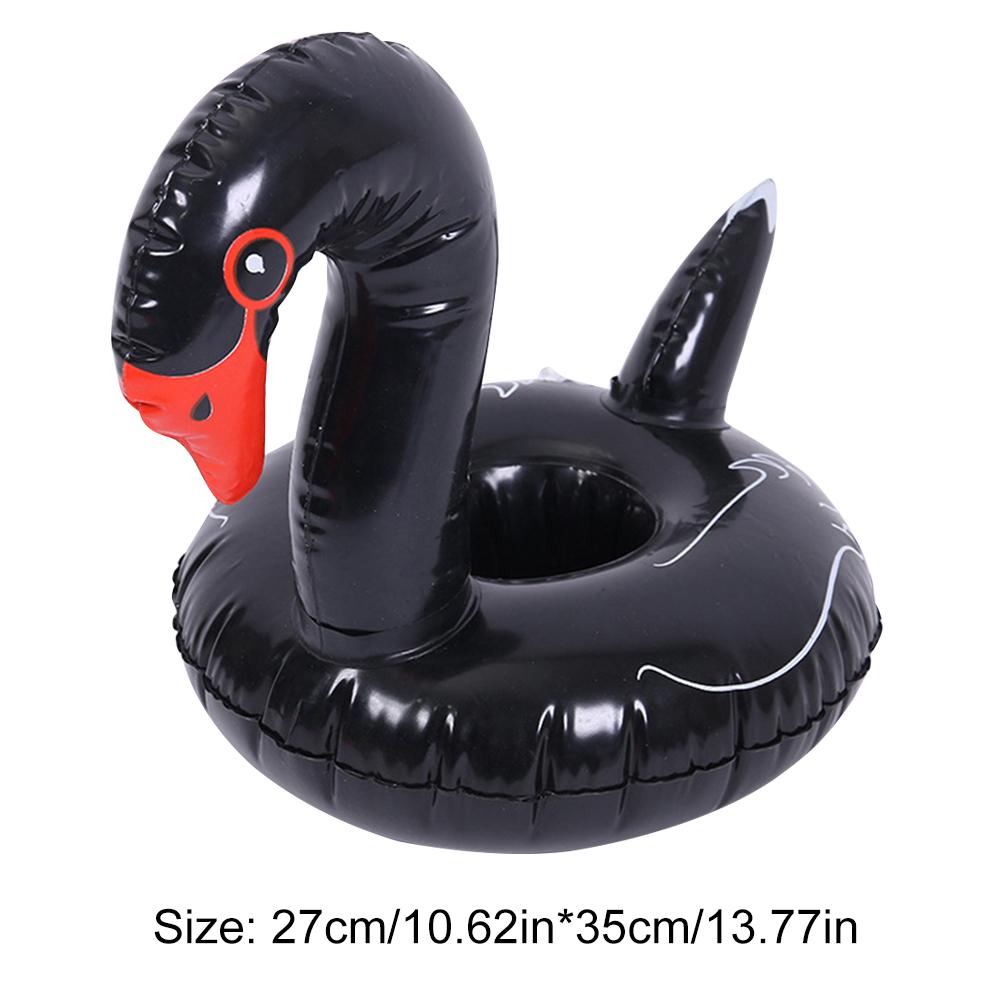 5-20PCS Swan Beverage Glass Holder PVC Cartoon Swan Cup Cushion Portable Water Inflatable Coasters for Holiday Birthday Party