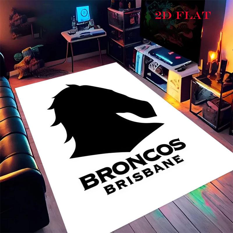 Brisbane Broncos Pride Carpet Rug for Living Room Bedroom Home Sofa Decoration,Kids play Nonslip Floor Mat