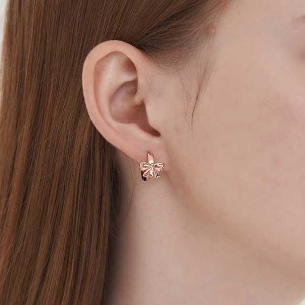 14K GF Cute Ribbon One-Touch Earrings C24EGF211