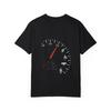 White T Shirt with Red Line and One Life One Chance Text Print Casual Streetwear for Men