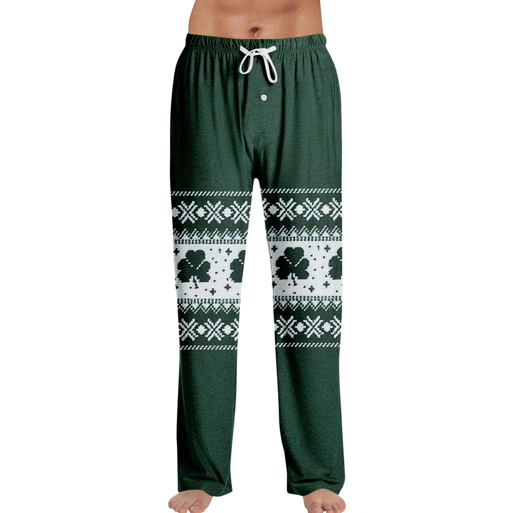 Herren St. St. Patrick's Day Druck Haus Schlafhose