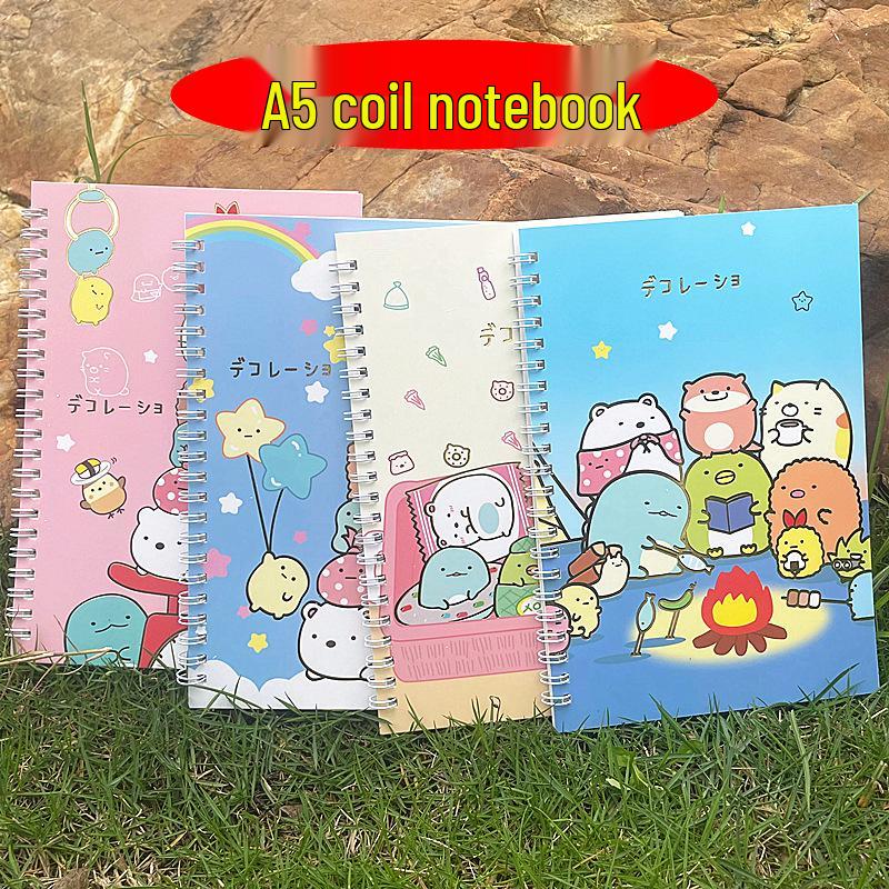 Creative Dinosaur Spiral Notebook A5 - 32K Cartoon Animal Student Notebook