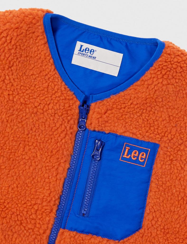 Lee Reversible Boa Fleece Sizes Vest, Kids', Orange, 110-150cm