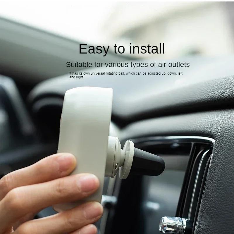 Car Fan with Lights USB Car Air Outlet Cooling Fan Adjustment Powerful Cooler Low Noise Multi-function Car Interior Fan Cooler