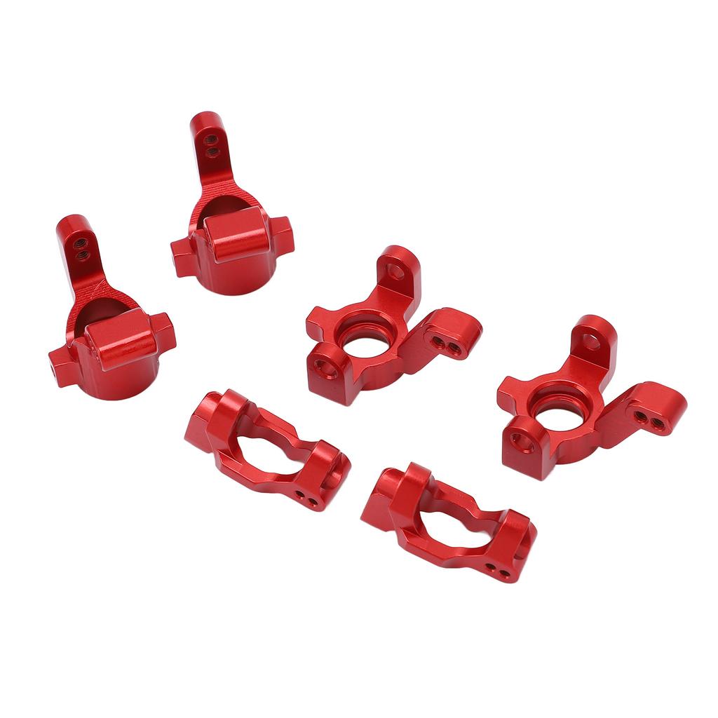 RC Steering Group Assembly Set Aluminum Alloy RC Car Steering Assembly Kit for Traxxas Latrax Teton 1 18 Red
