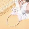 White Snowflake Christmas Headband for Women – Festive Hair Clip and Holiday Decoration Gift