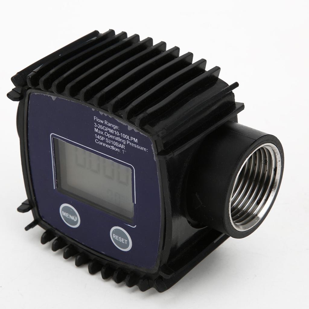 K25 1in Female Thread Flowmeter Digital Display Water Liquid Flow Sensor 10‑100L/MIN