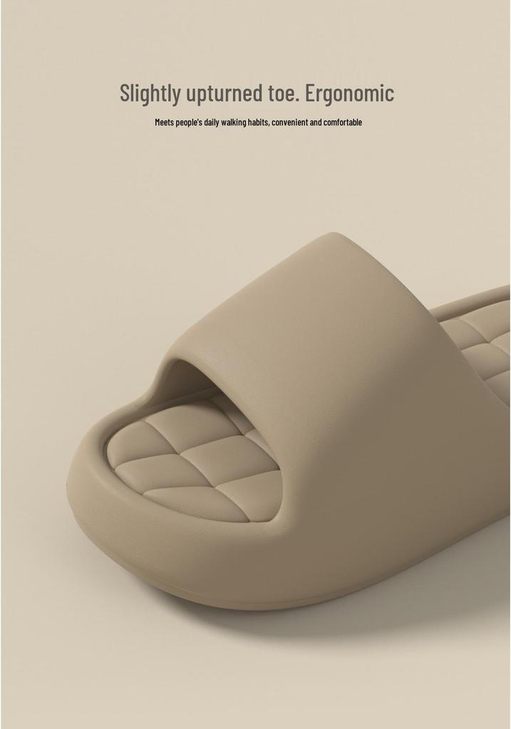 Women's Stylish EVA Thick Sole Slippers: Poop-Like Design, Summer Use, Height Boost, Non-Slip, Suitable for Outdoors, Couple-Friendly.