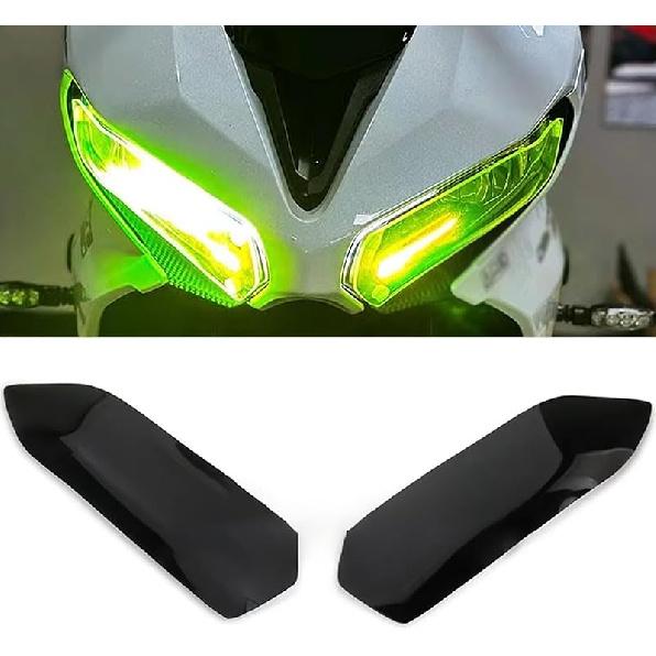 For DAYTONA 660 Daytona 660 DAYTONA660 Daytona660 2024 Motorcycle Accessory Acrylic Headlight Guard Head Light Lens Cover Protector (Black)