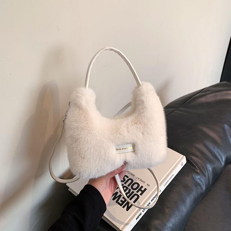 Autumn and winter 2026 new plush bag imitation mink hair handbag Korean fashion messenger imitation fur fur bag