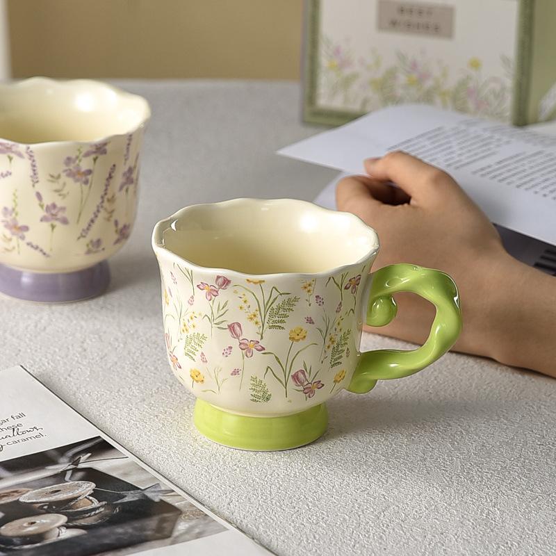 Special Beautiful Coffee Cup for Women's Personal Special British Retro Mug Ceramic High End Exquisite Afternoon Tea Cup