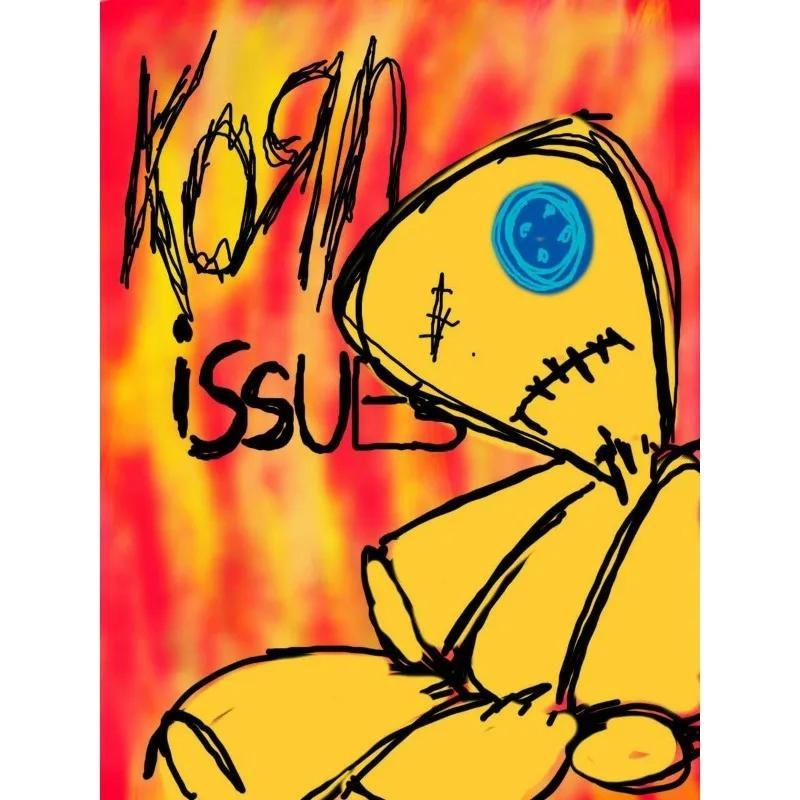 Korn Rockband Musikalbum Cover Leinwand Poster Druck Wandkunst Bild für Wohnzimmer Schlafzimmer Bar Café Heimdekor Akzent