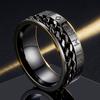 Boys Fashionable Stainless Steel Ring Does Not Fade Ins Wind Chain Rotation Rotation Decompression Titanium Steel Ring Element Ring