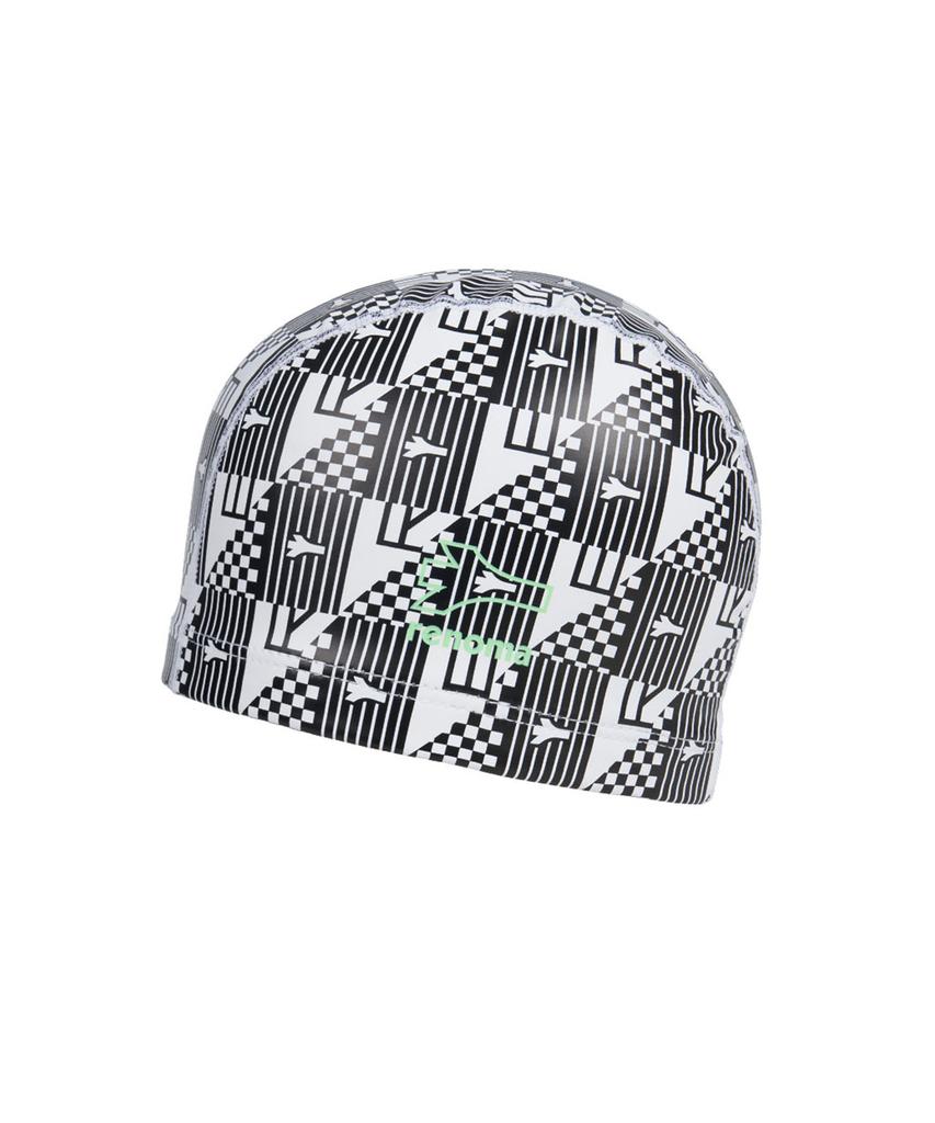 Lenomasuyeongbog Accessories Adult Diagonal Check Pu Swim Cap White Ro-Rc2E013-Wh