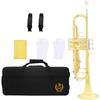 SLADE Bb Trumpet for Beginner B Flat Premium Brass body Colorful Trumpet Professional Brass Musical Instrument with Case Gloves
