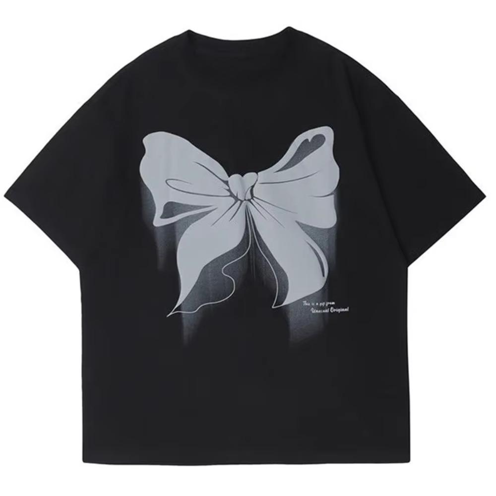 Butterfly T Shirt For Men Y2k Anime Short Sleeve Tees Tops 2023 Summer Hip-Hop Streetwear 100% Cotton Women Oversized T-Shirt