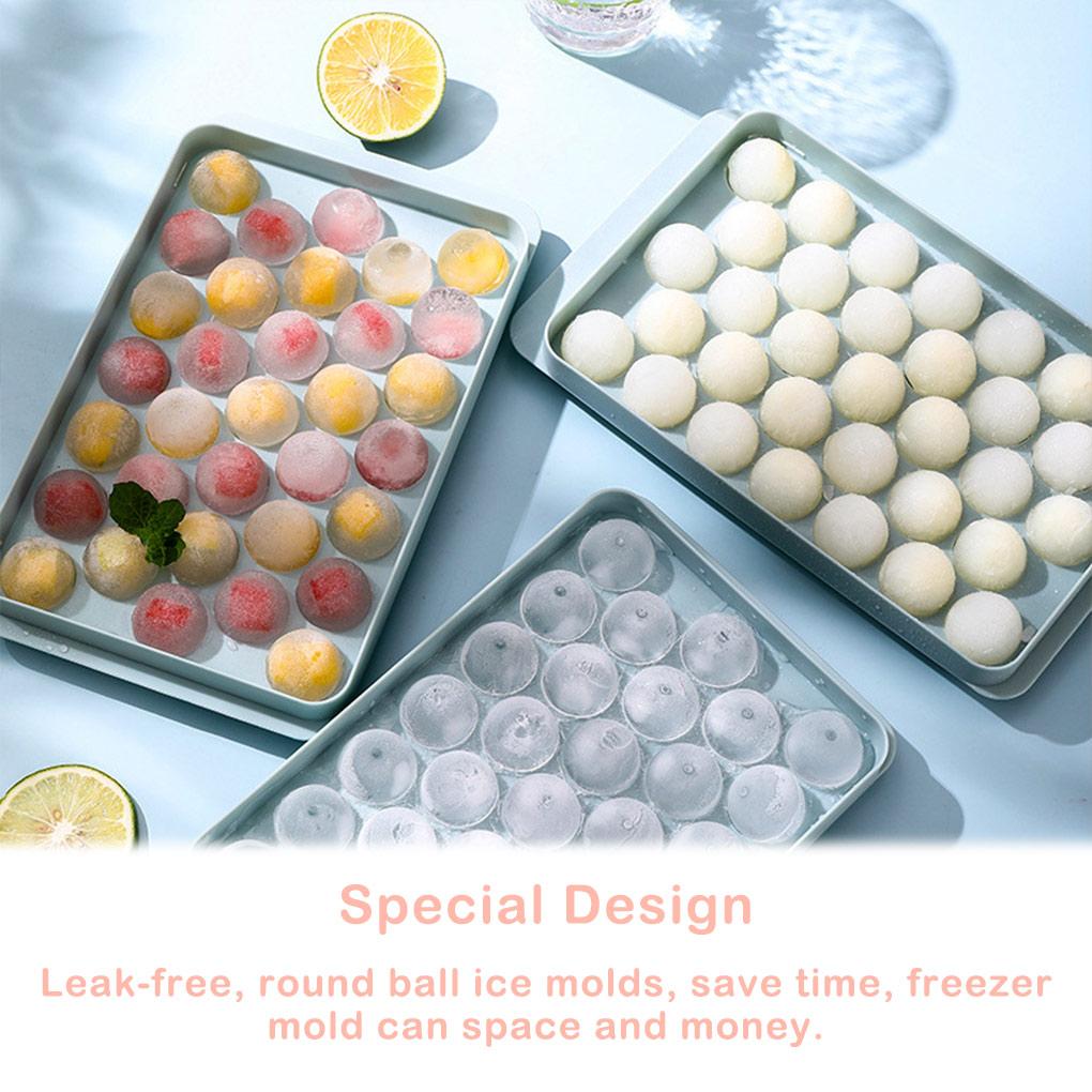 Eiswürfelbehälter mit Deckel Mehrfach-Fächer Aufbewahrungsbox Flexibel Sicher Klein Kugelbehälter Gadgets Cocktail Getränkezubehör