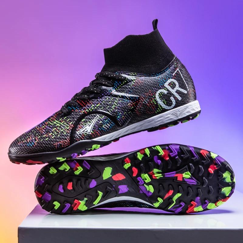 New Low Top Student Football Shoes with Long And Broken Pins for Professional  Training And Matches Youth Sports Shoes CR7