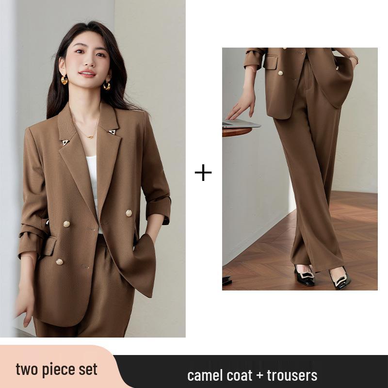 Women's High-End White Loose Silhouette Suit Set, 2025 Spring/Autumn Collection