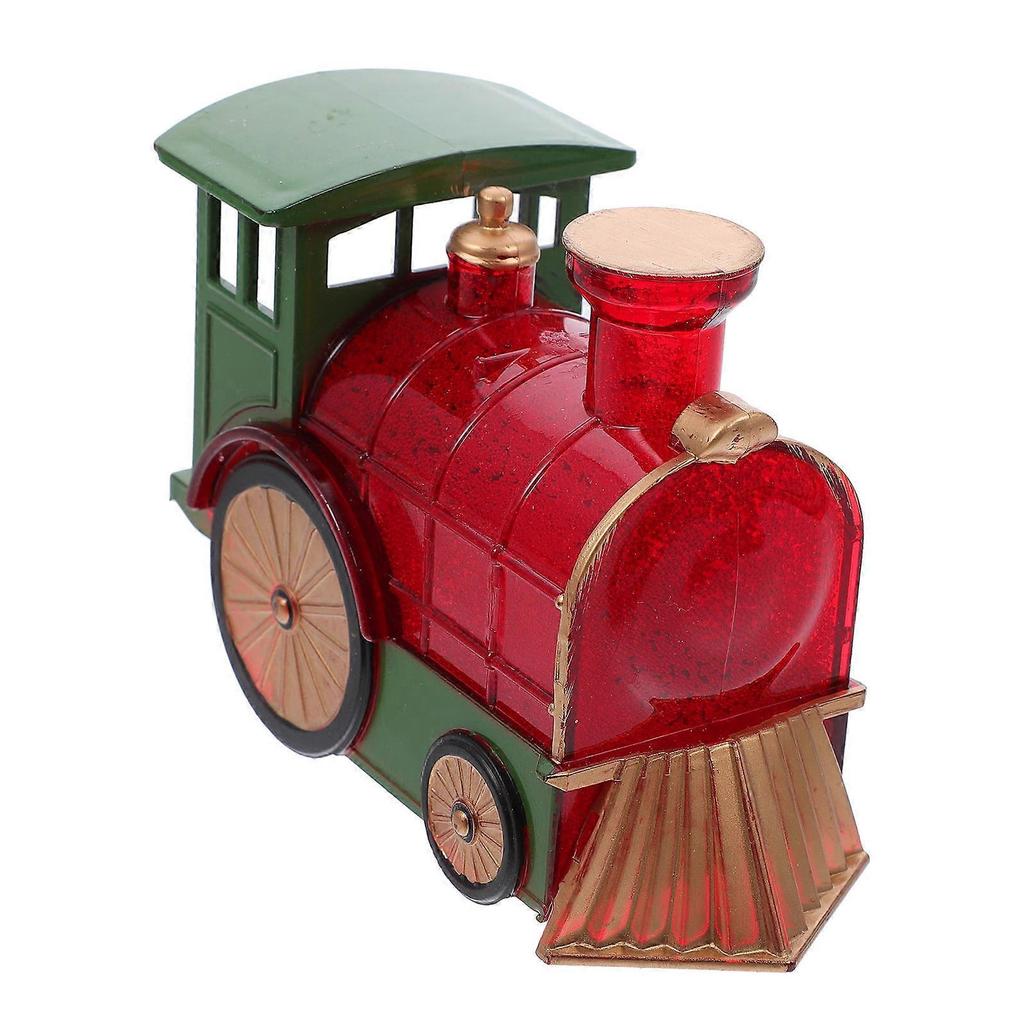 Decor Train Model Christmas Desktop Adornment Red Night Light Home Decoration 1Pc