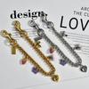 1Pc Shining Cartoon Keychain Bag Chain Colorful  Car Key Chain Metal Key Ring Exquisite Gifts Souvenirs Car Pendant
