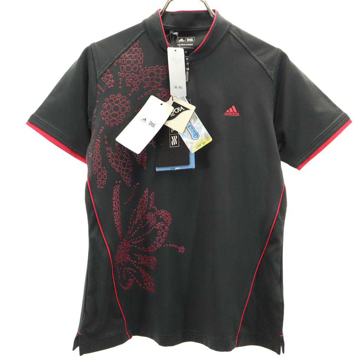 

неиспользованная рубашка adidas golf с коротким рукавом на молнии до половины L/G серия Black женская б/у