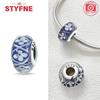 Copper Metal Colorful Flower Series Murano Glass Bead Components Luxury Charm Bead Component Compatible With Authentic Original Bracelet High Quality