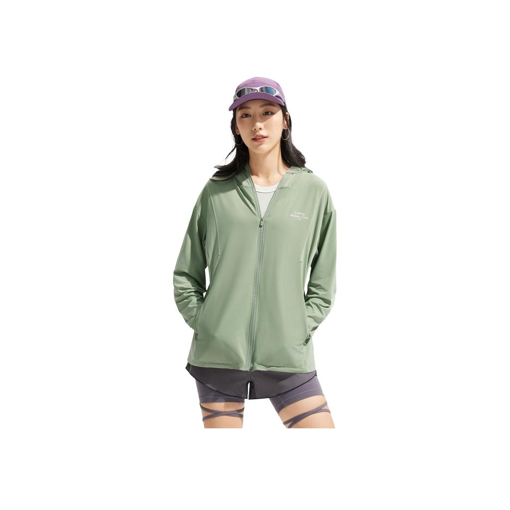 Li Ning Ice Silk Comfortable Breathable Loose Jacket Women Jackets Light-Green AFDVE46-3