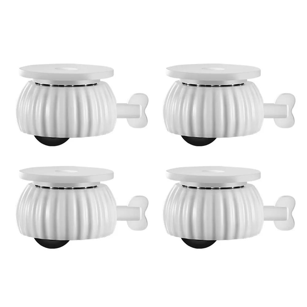 4PCs with Brake Adhesive Universal Wheel Casters Strong Load-bearing 360° Rotation Type Self Adhesive Pulley Mute