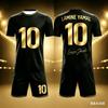 Summer # Yamal No.10 # Men's and Women's Signature Football Sports T-shirt Shorts Set Loose Speed Drying Training Clothes Kids
