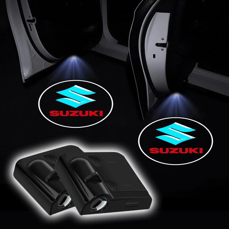 2Pc Car Door LED Light Welcome Lamp Wireless Laser Projector Lights For Suzuki Samurai Ltz 400 Vitara Gsr 600 Jimny Swift Strom
