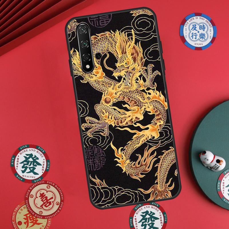 Fashion Chinese Dragon For Huawei Nova 12s 12i 7i 8i 11i Y73 Y70 Y90 Y60 Y72 Y61 Y91 9 10 SE P30 Pro P40 Lite Case