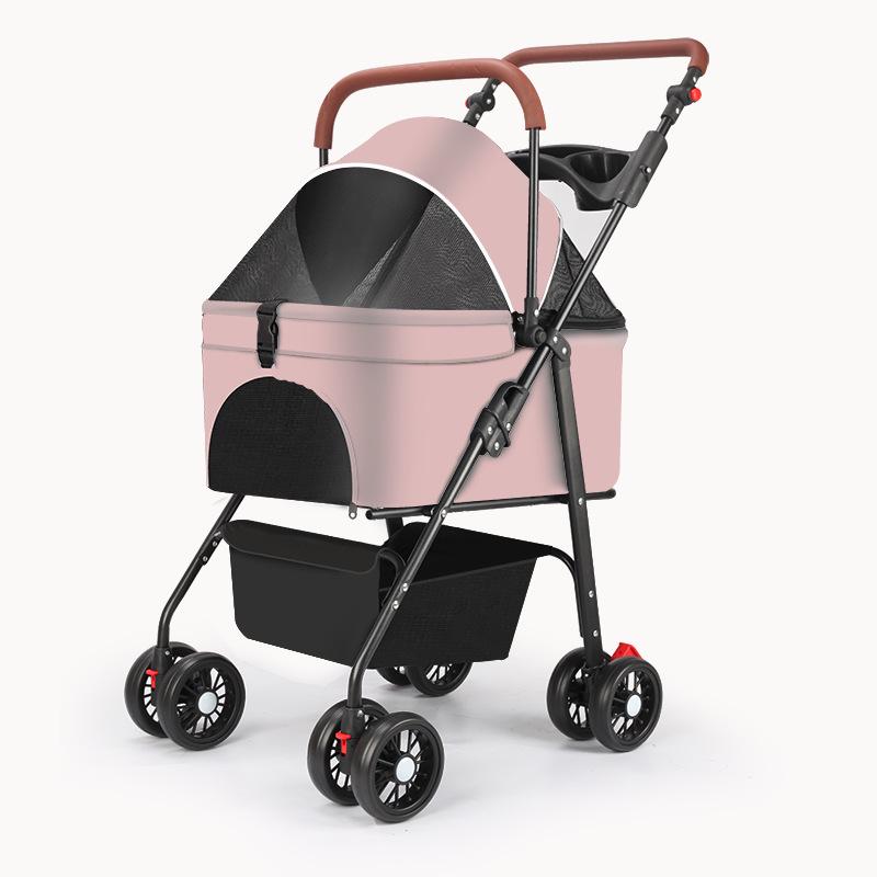 Foldable Pet Stroller for Dogs and Cats - Cross-Border Export