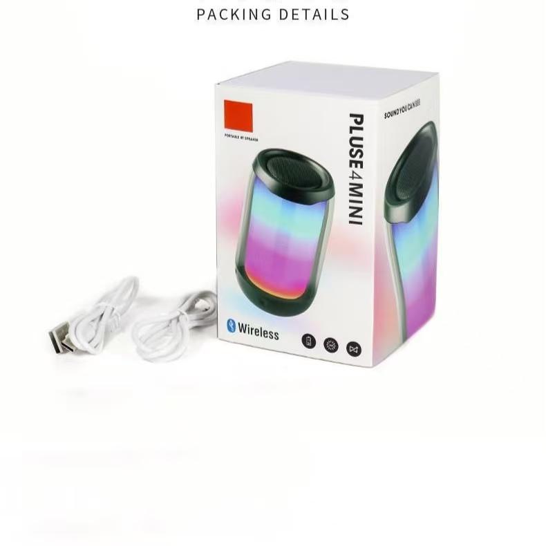 Portable Bluetooth Speaker Colorful Lights Night Light Atmosphere Lamps  Loudspeaker USB TF Card Play AUX Multiple Connection Modes